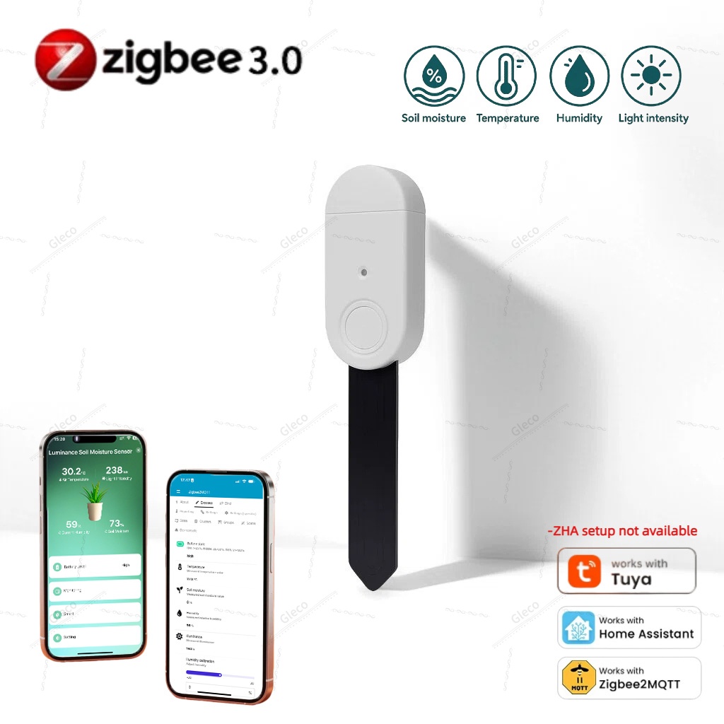 Smart Soil Sensor - 4-in-1 Zigbee Bodenfeuchtigkeits-, Temperatur- und Luftfeuchtigkeitssensor