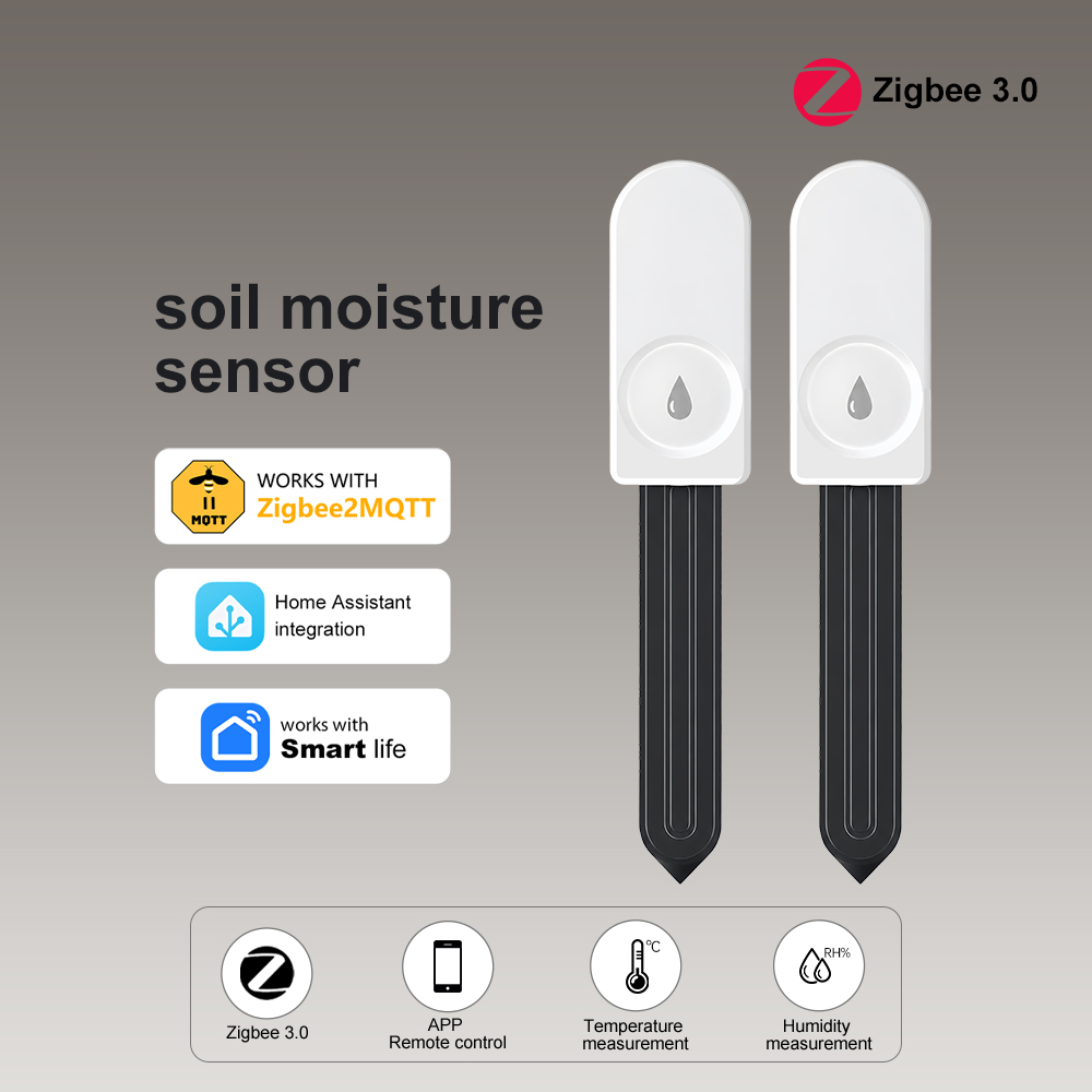 Smart Soil Sensor - ZigBee Bodenfeuchtigkeitstester Feuchtigkeitsmesser für Bauernhof, Rasen,